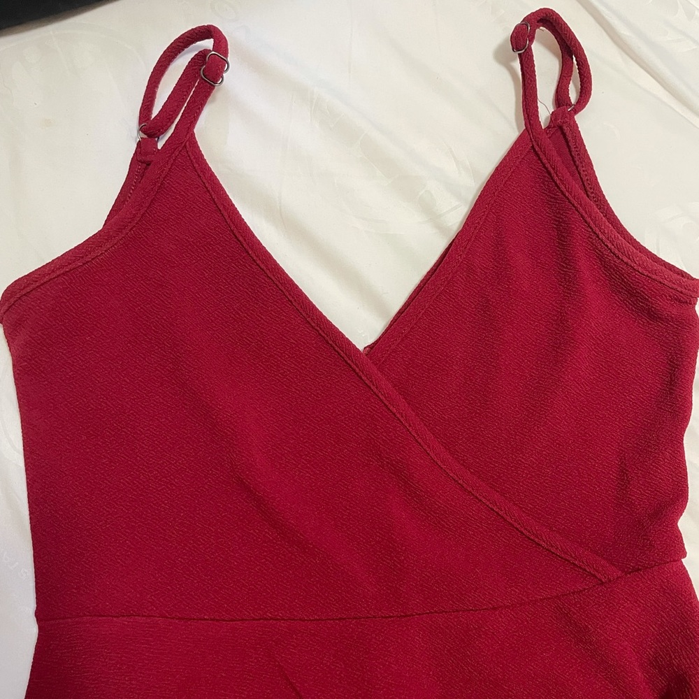 Red skater girl dress